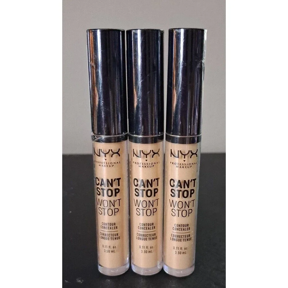 NYX Makeup Bundle Lot Concealer Can't Stop Won't Stop True Beige